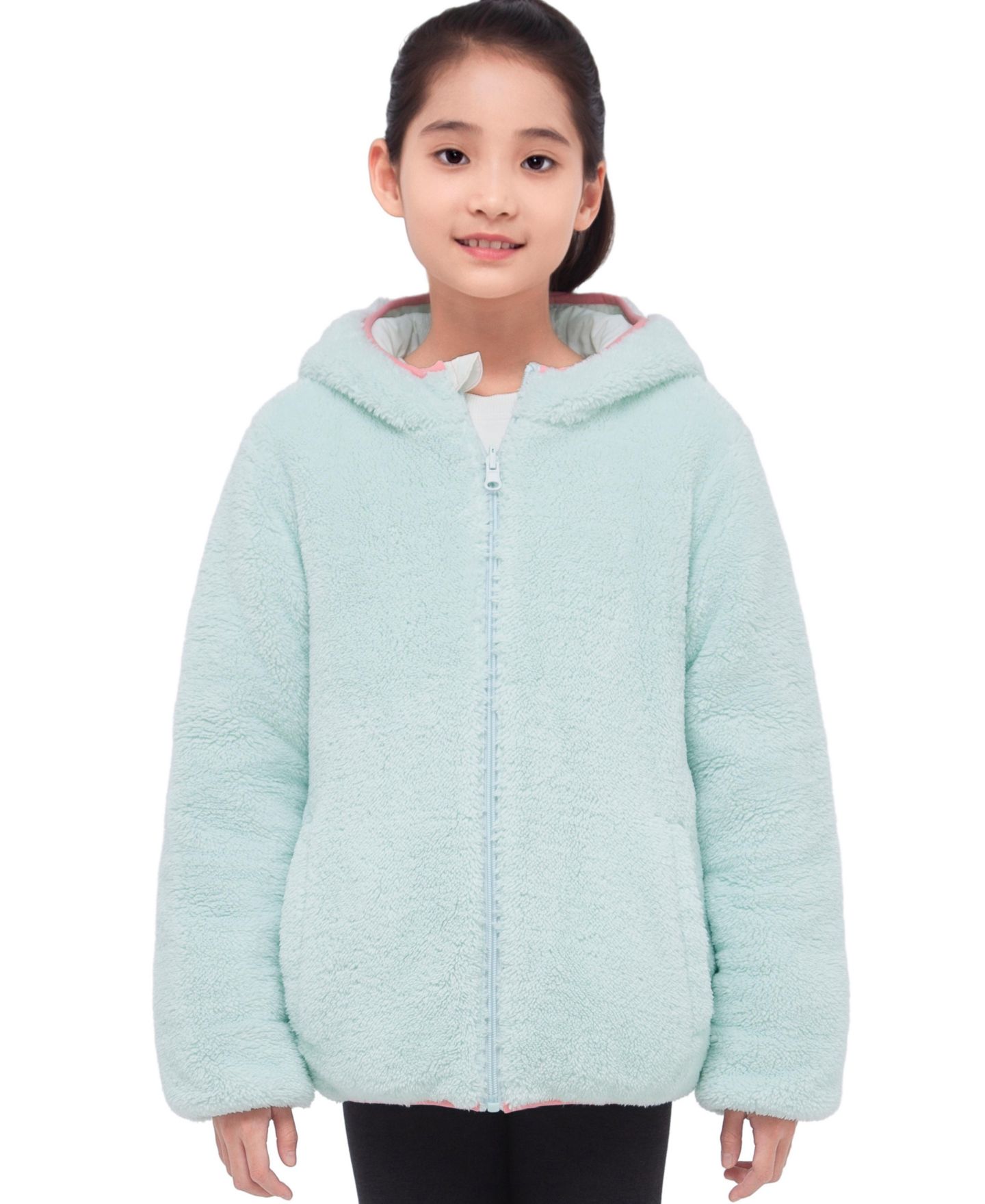 Куртка Rokka&Rolla Reversible Fleece для девочек, цвет: Cotton Candy Ombre — фото 2