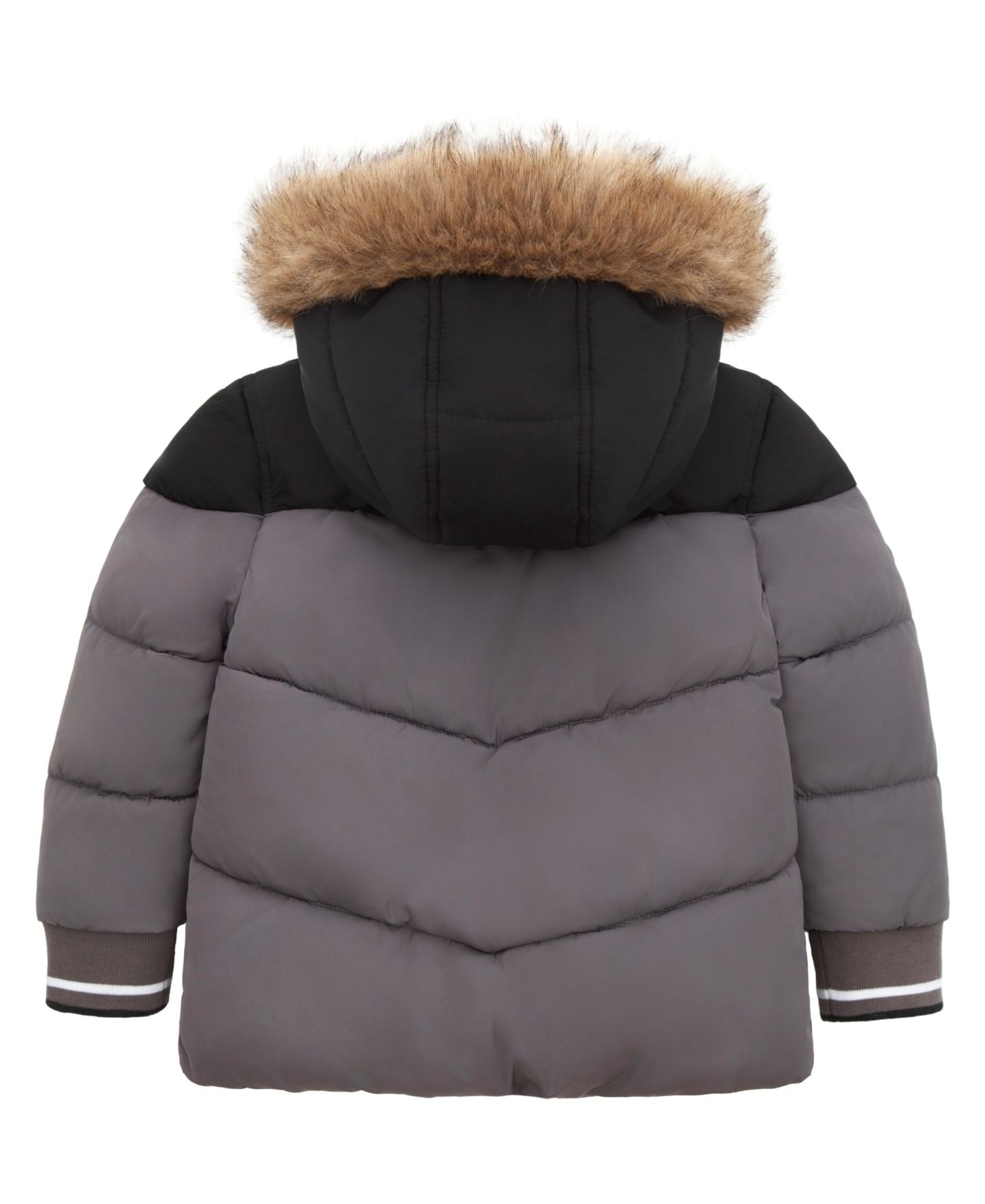 Куртка Rokka&Rolla Fleece Lined Puffer Jacket Coat для мальчиков-малышей, цвет: Серый — фото 2