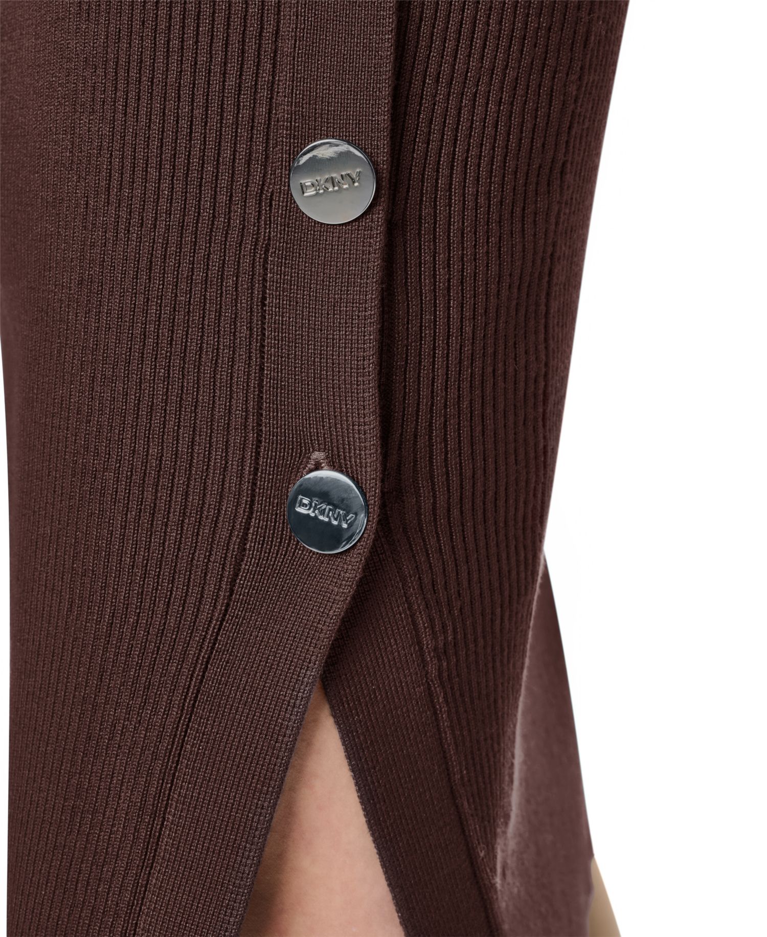 Women's Boat Neck Ribbed-Knit 3/4-Sleeve Dress