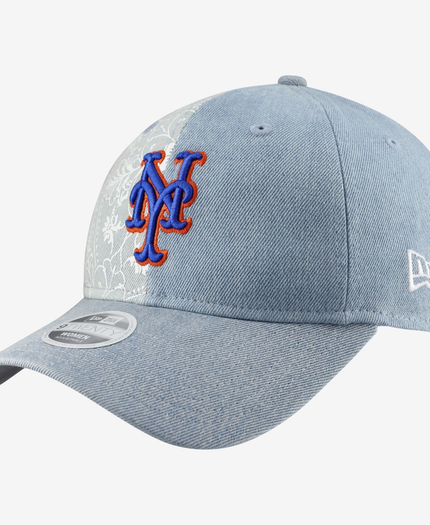 Women's New York Mets Denim Patchwork 9TWENTY Adjustable Hat