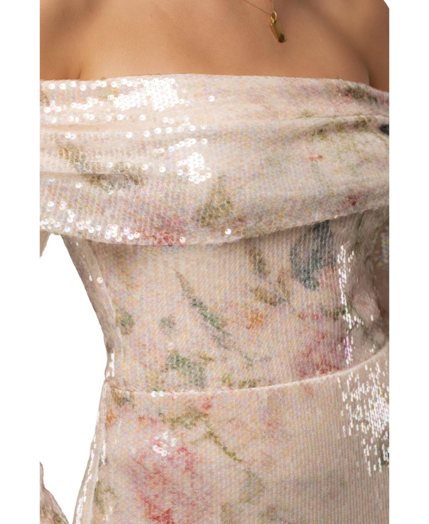 Women's Villa Nights Off-the-Shoulder Long-Sleeve Floral Bodysuit