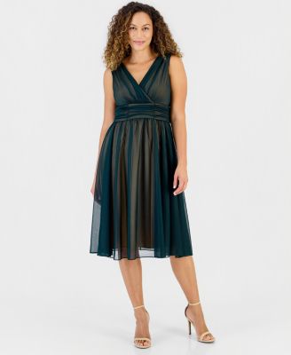 Petite Sleeveless Chiffon Dress