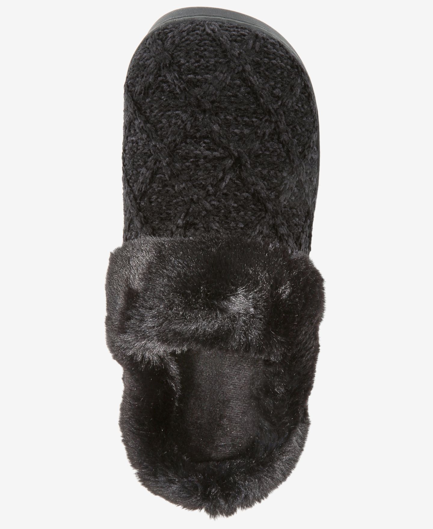 Женские тапочки Charter Club Faux Fur Lined Slipper, цвет: Чёрный — фото 5