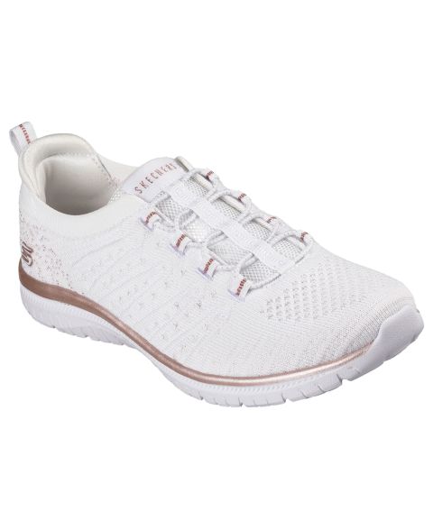 Женские кроссовки Skechers Virtue - Copper Dream Walking, цвет: Белый / Золотой