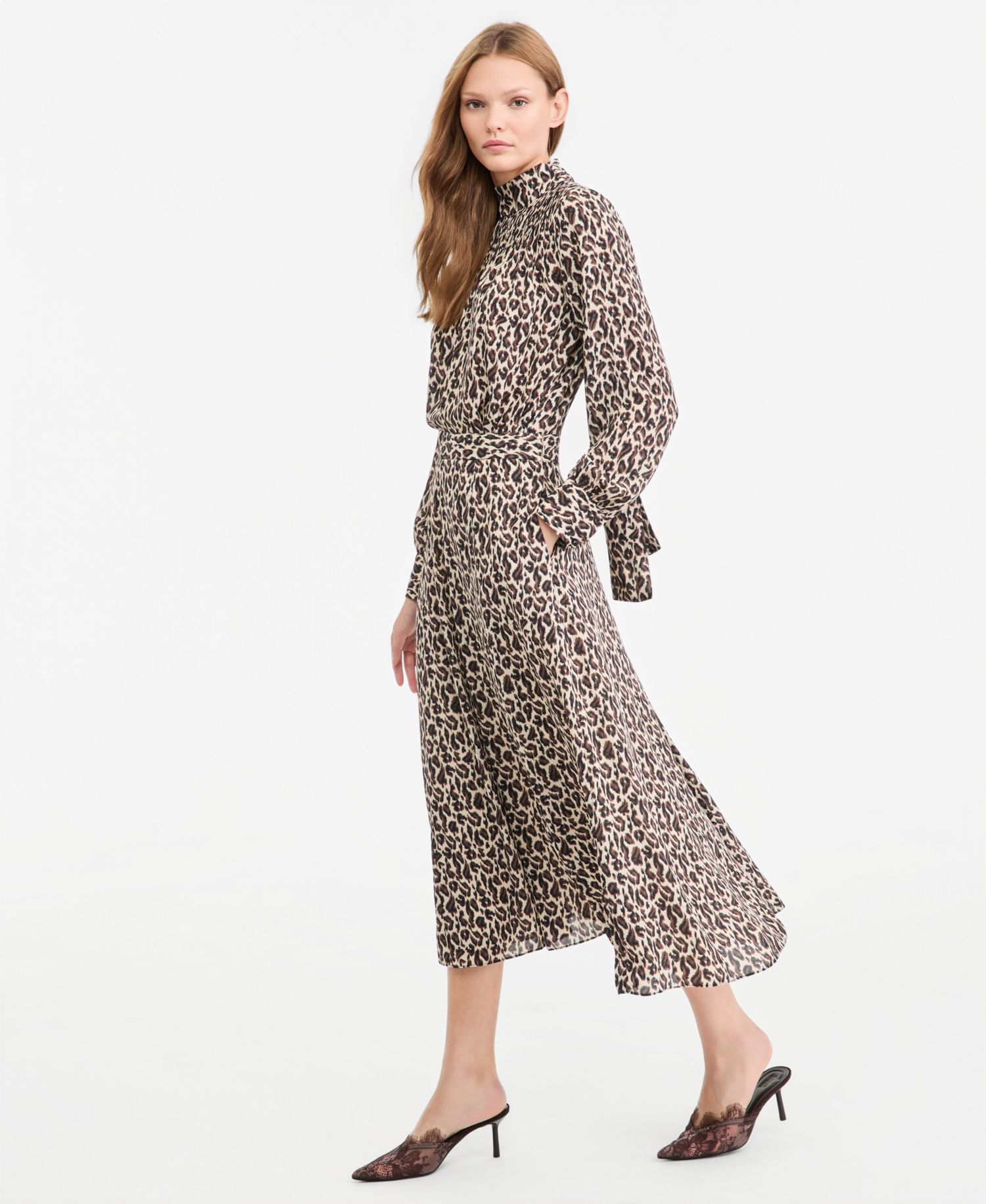 Women's Evera Leopard-Print Midi A-Line Skirt