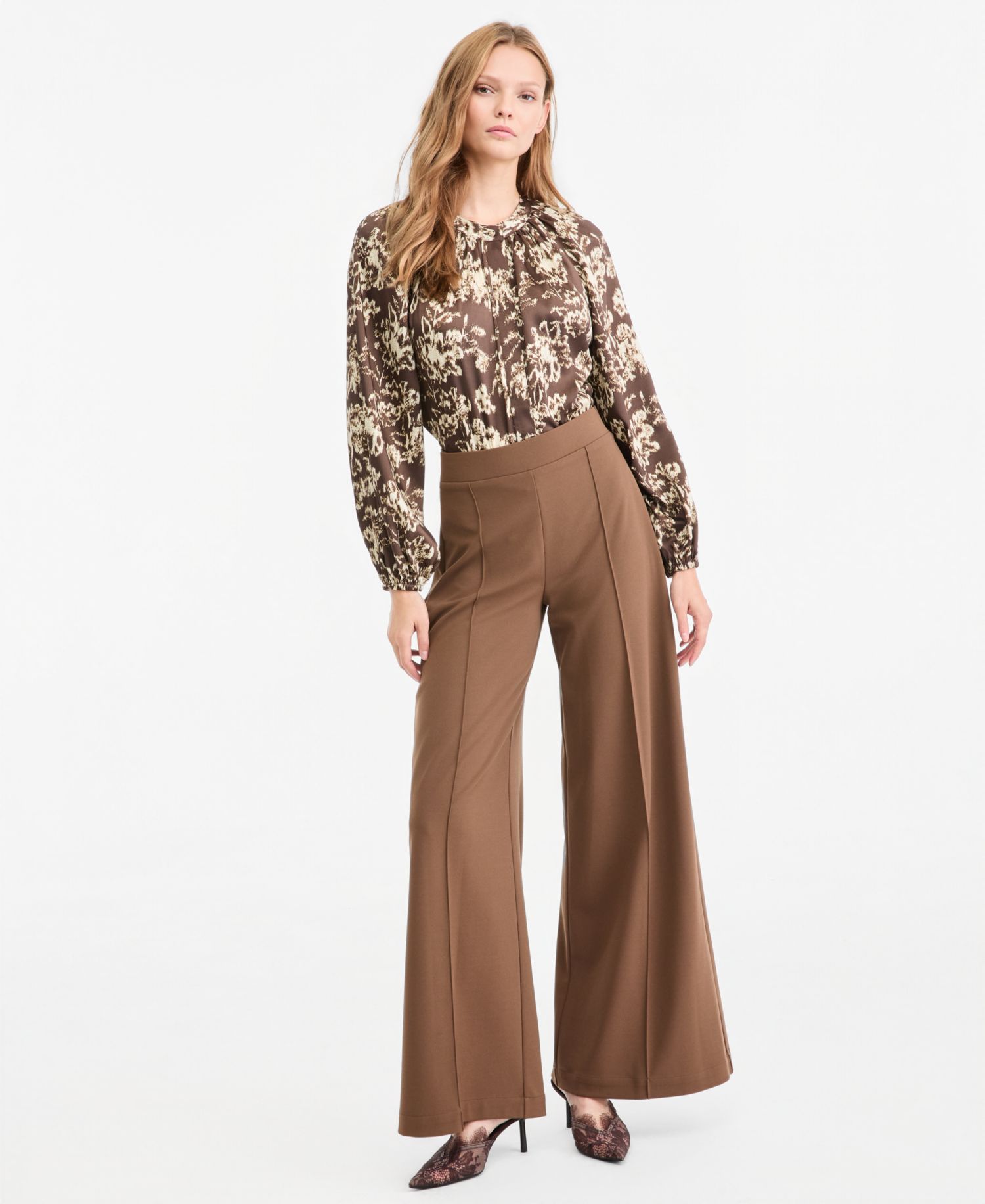 Women's Viona Balloon-Sleeve Floral-Print Blouse