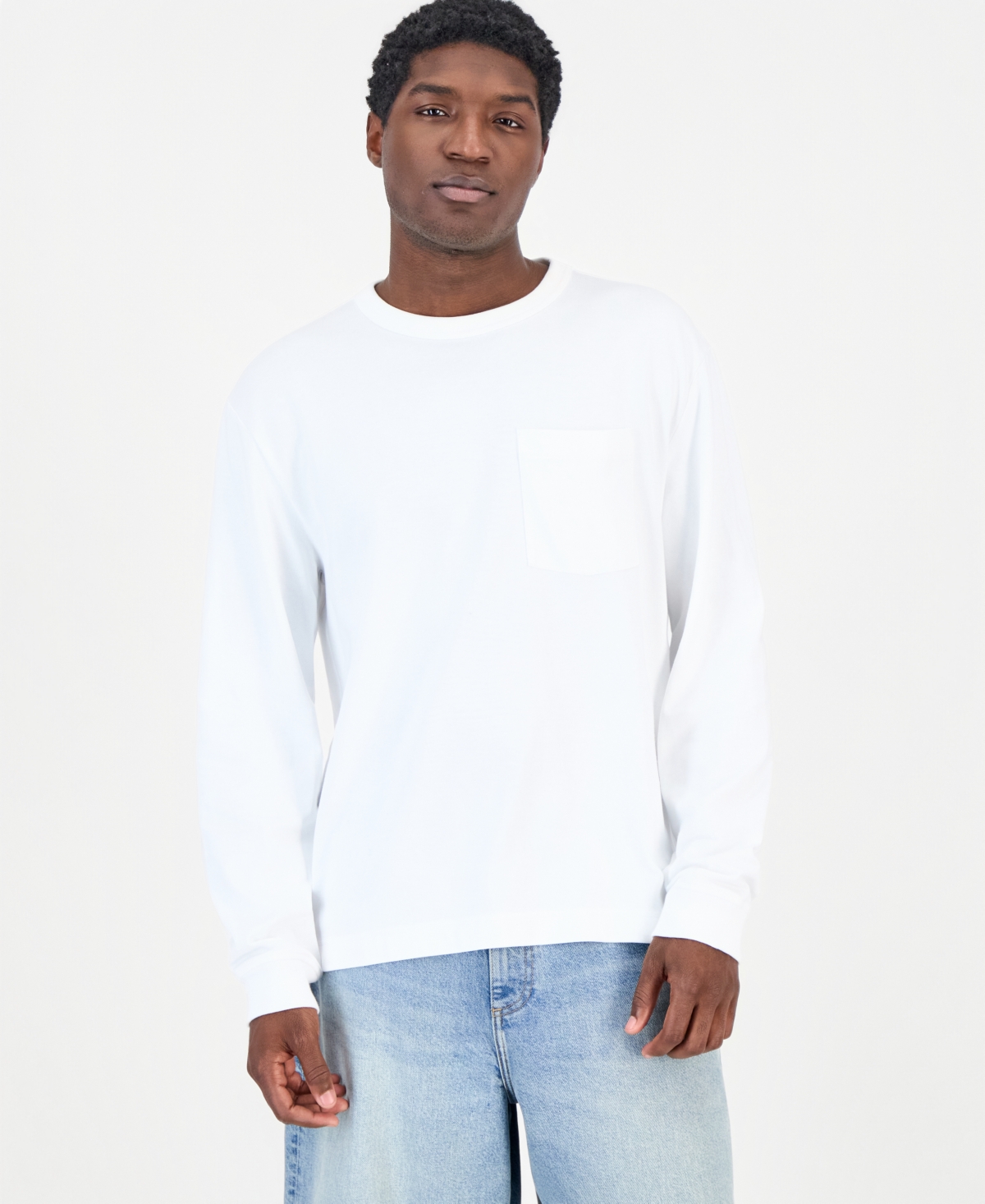Mode of One Men's Long-Sleeve Relaxed-Fit Pocket T-Shirt, Macy's Exclusive