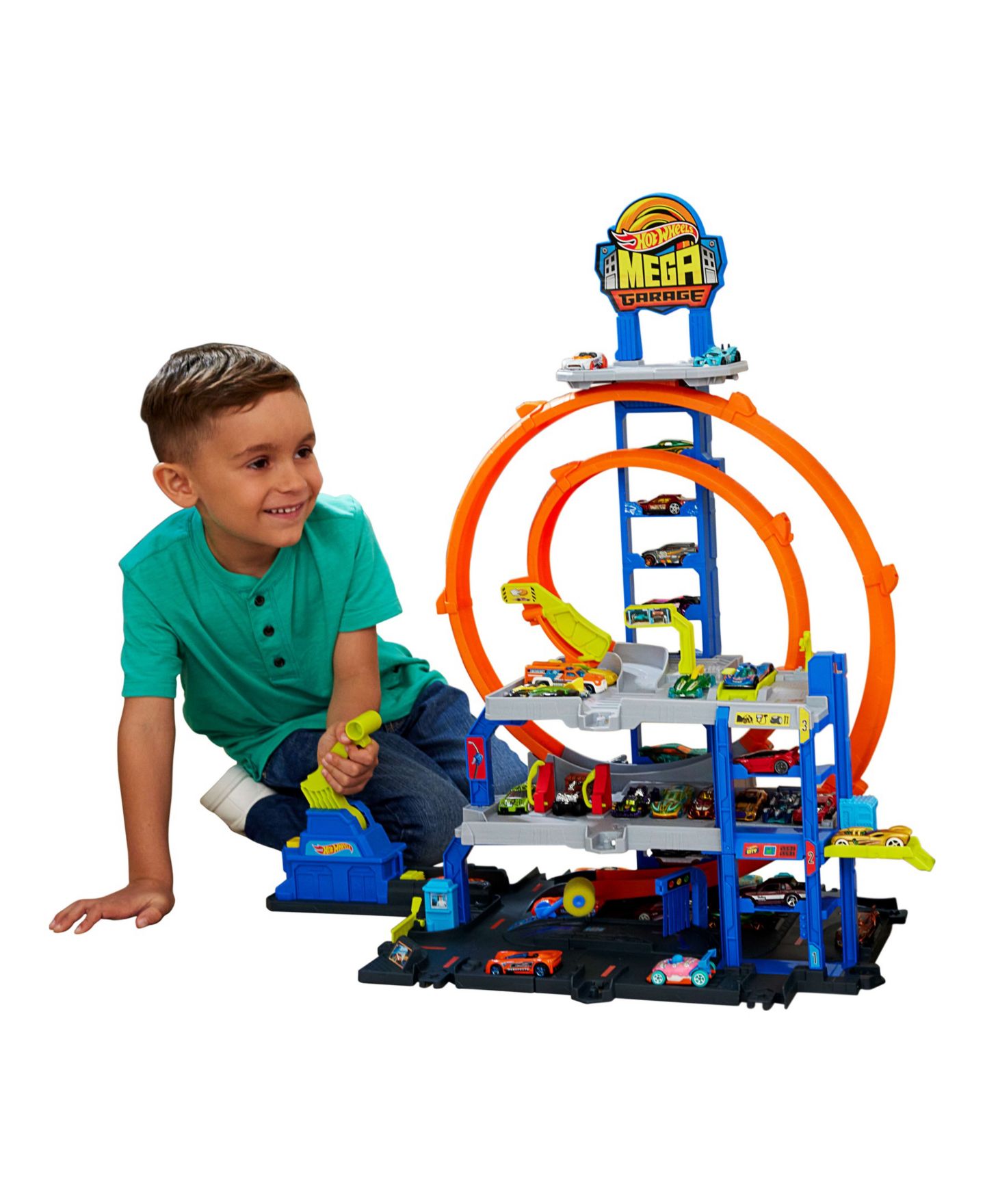 Детский игровой набор Hot Wheels Mega Loop Garage Playset — фото 4