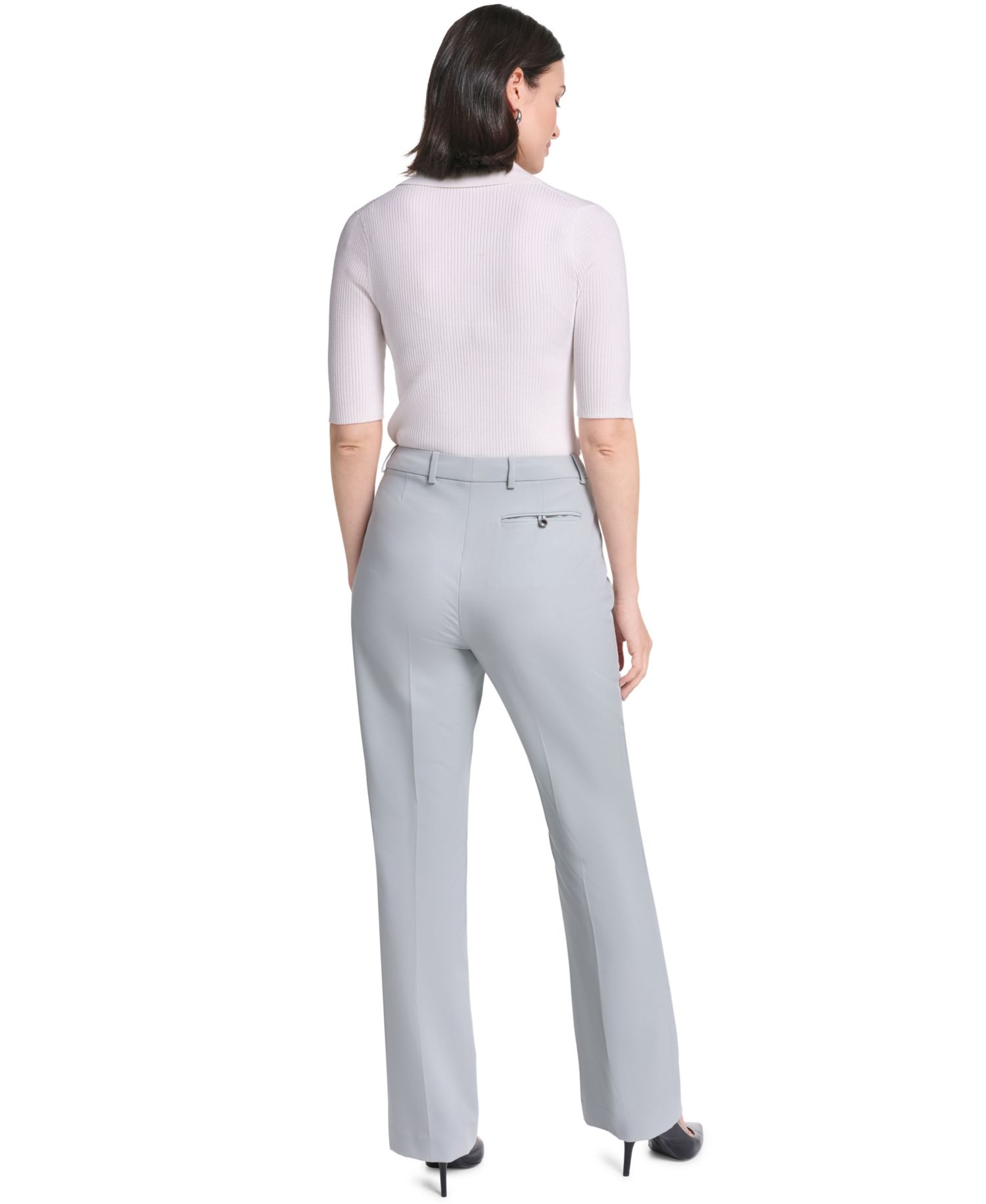 Women's High-Rise Straight-Leg Modern Fit Pants
