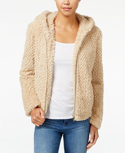Collection B Faux-Fur Bouclé Coat