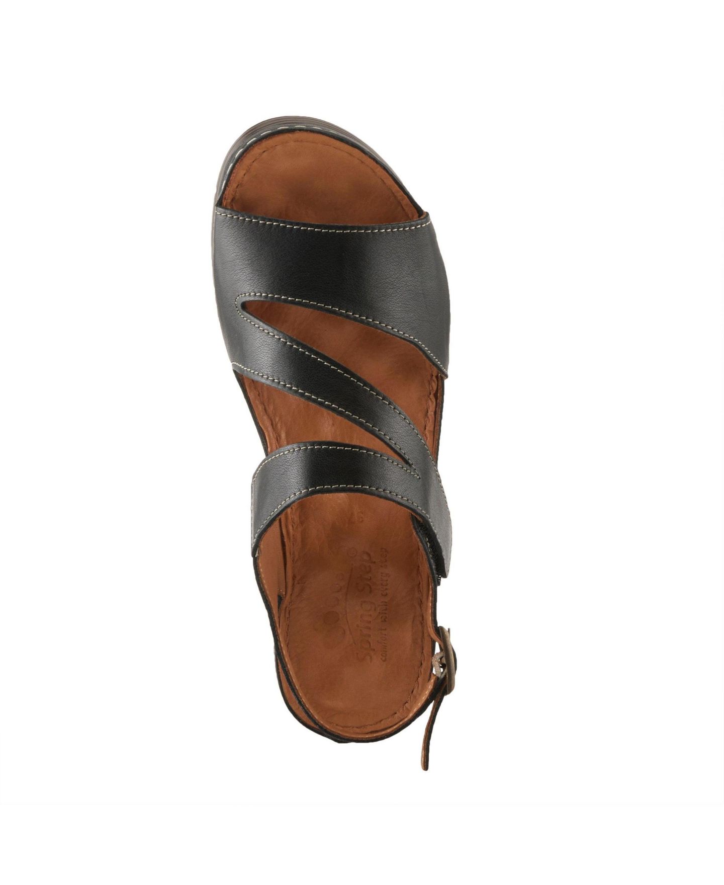 Женские сандалии Spring Step Griggs Wedge with Adjustable Rubber Strap, цвет: Чёрный — фото 3