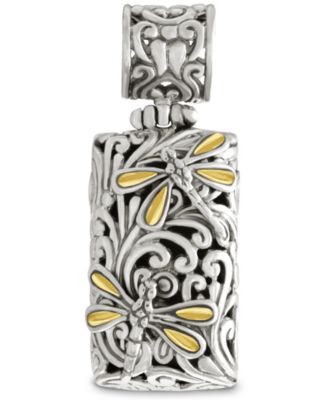 Dragonfly Pendant  in Sterling Silver and 18K Gold