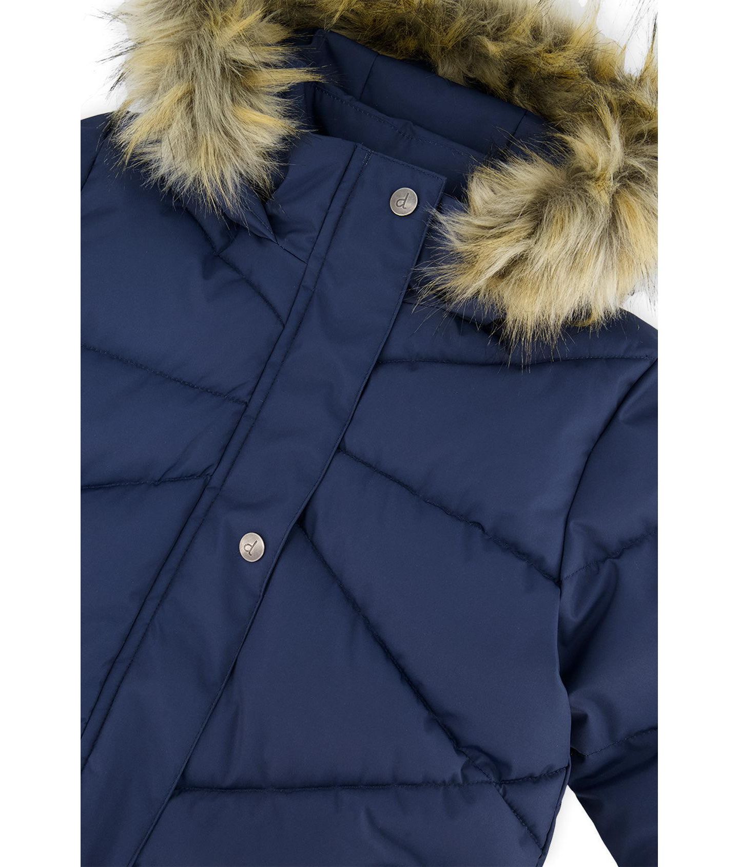 Куртка Deux par Deux Long Winter Puffer Coat для девочек, цвет: Тёмный синий — фото 6