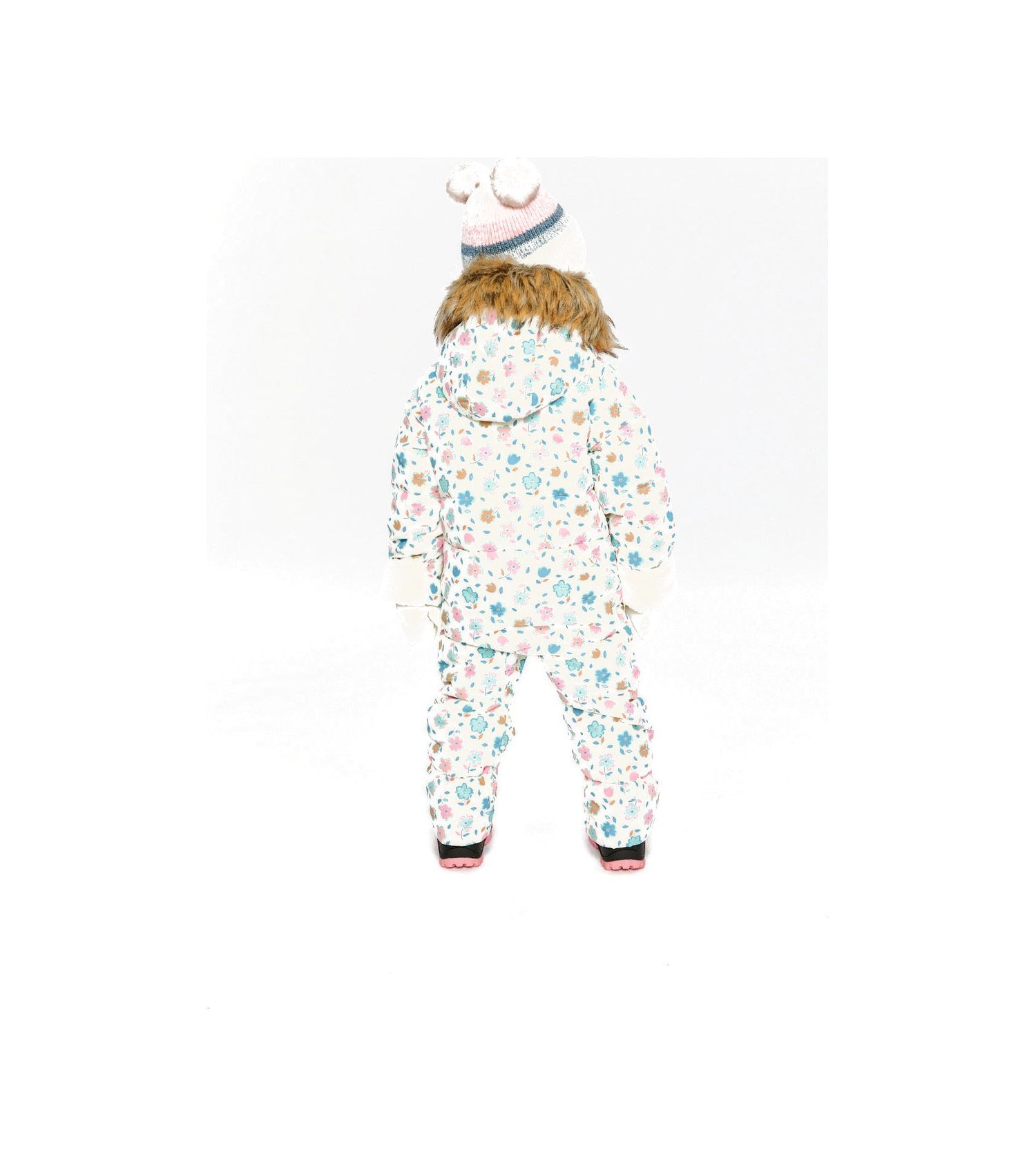 Baby Baby Girl 3M-24M Snug One Piece Snowsuit Adapted for Car Seats with Floral Print