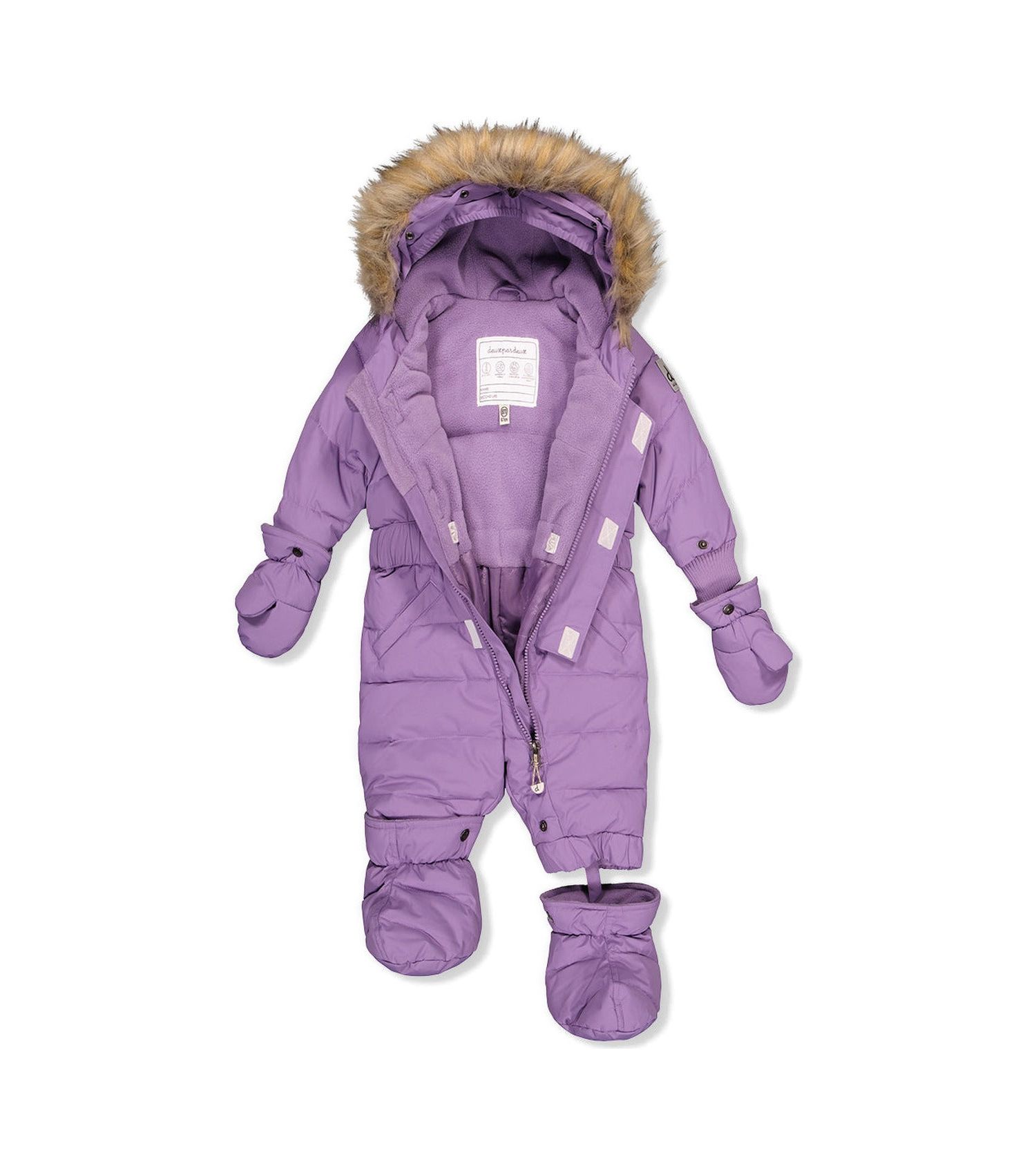 Baby Girls 6M TO 24M Original One Piece Puffy Snowsuit with Removable Mittens and Boots