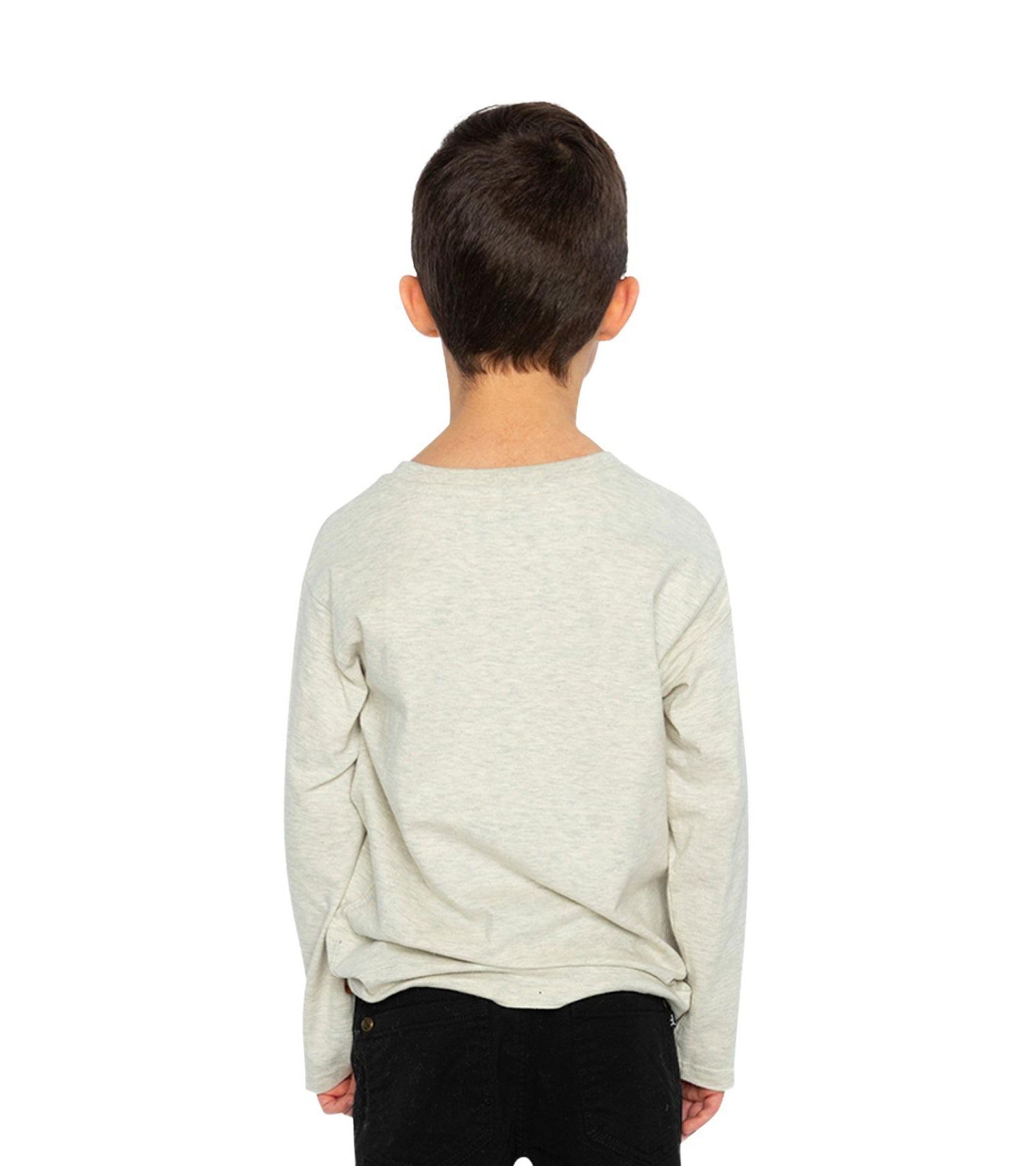 Little Boys (6-12) Cotton Long Sleeve T-Shirt Heather