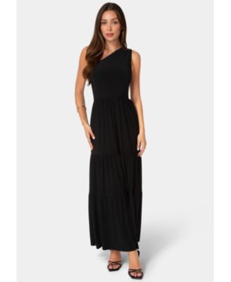Women's One-Shoulder Tiered Maxi Dress