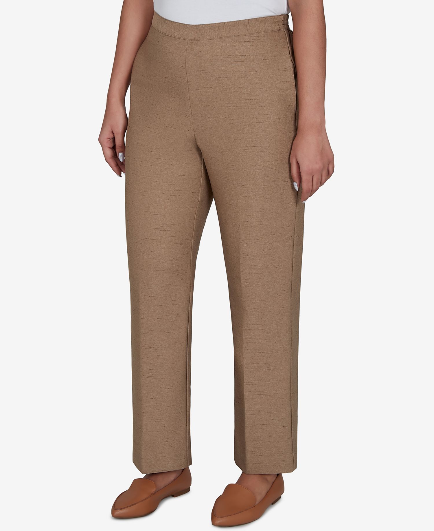 Petite Union Square Straight-Leg Pull-On Pants