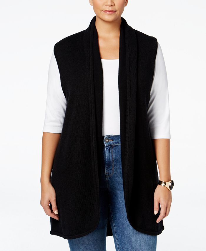 Plus size 2025 cardigan vest