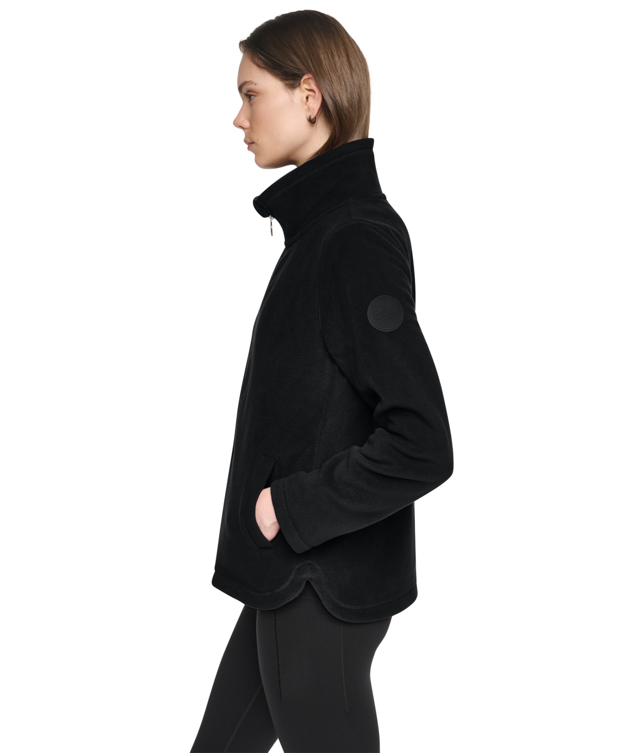 Dkny Sport Women's Collared Zipper-Front Jacket
