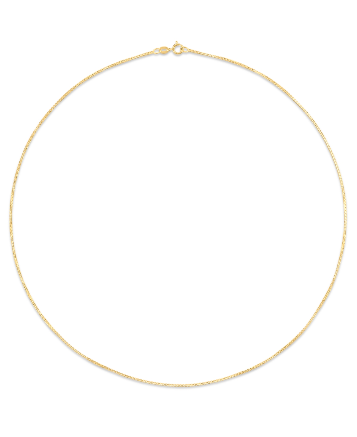 Macy's Diamond-Cut Box Chain Necklace in 10k Yellow Gold