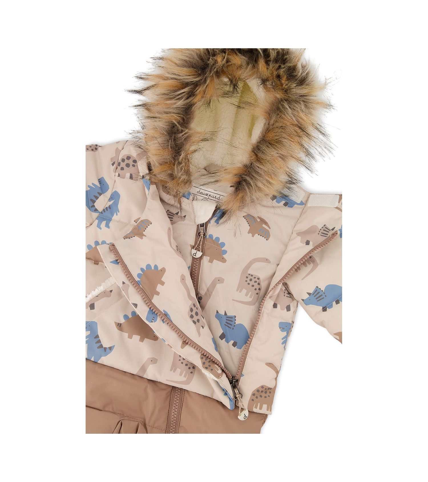 Baby Boys ( 1M to 24 M ) Snug One Piece Snowsuit Adapted for Car Seats Dinosaur Print