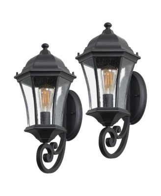2-Pack Metal Outdoor Wall Lanterns, Waterproof Sconce Lights for Garage, Patio, Porch