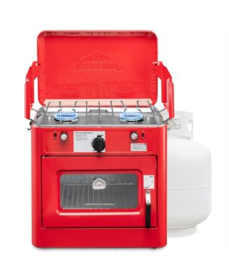 Gas Camping Oven, CSA Approved 2-Burner Stove & Camp Oven with Bag, Igniter