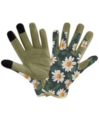 Women's Printed Touchscreen Garden Gloves Thorn-proof Grip Work