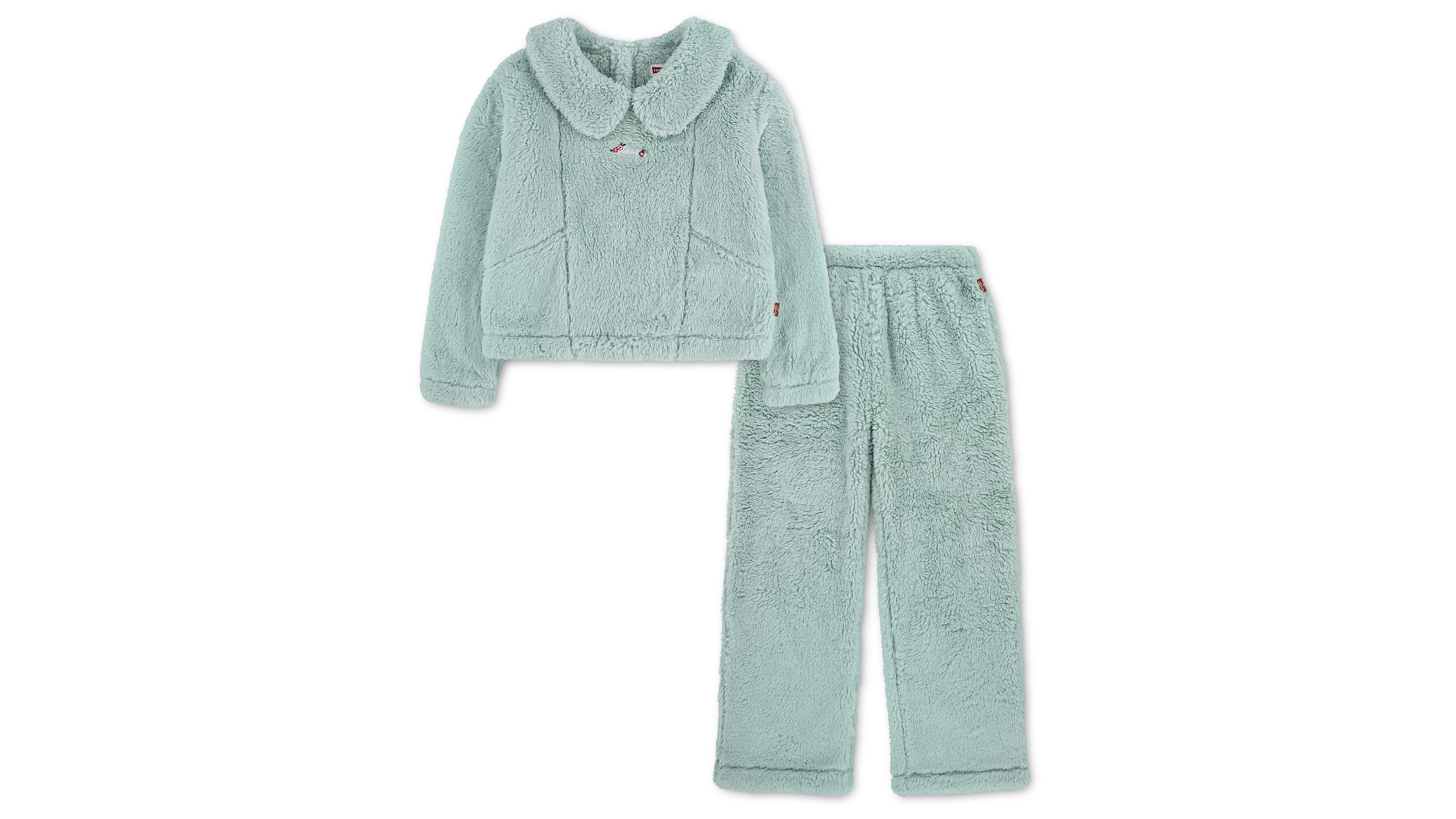 Levi's Girls' 4-6X Sherpa Top and Knit Pants, 2-Piece Set