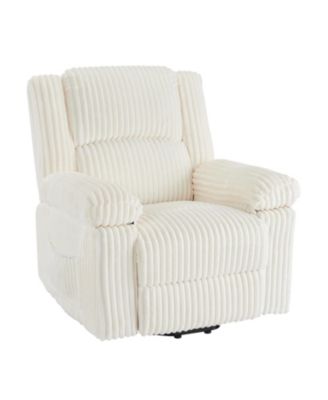 Manual Recliner Chair with Pillow Top Arms and Side Pocket, 330 lb Capacity