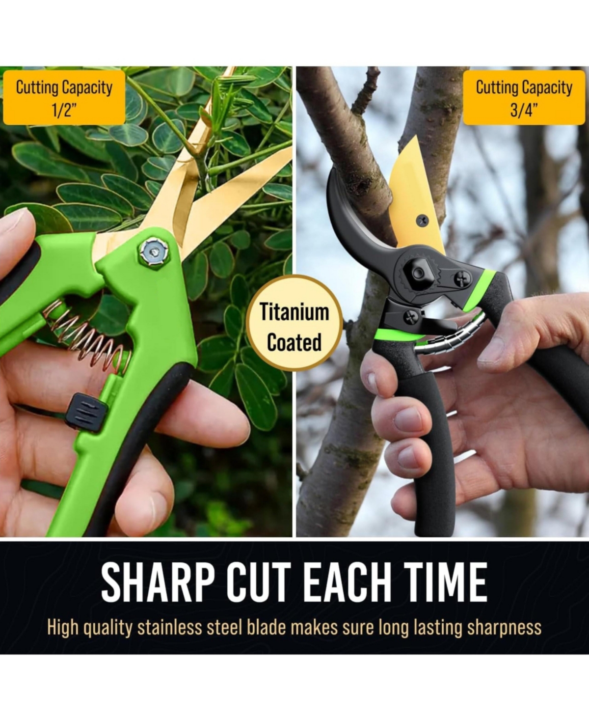 Xdovet Professional Bypass Pruning Shears Garden Set