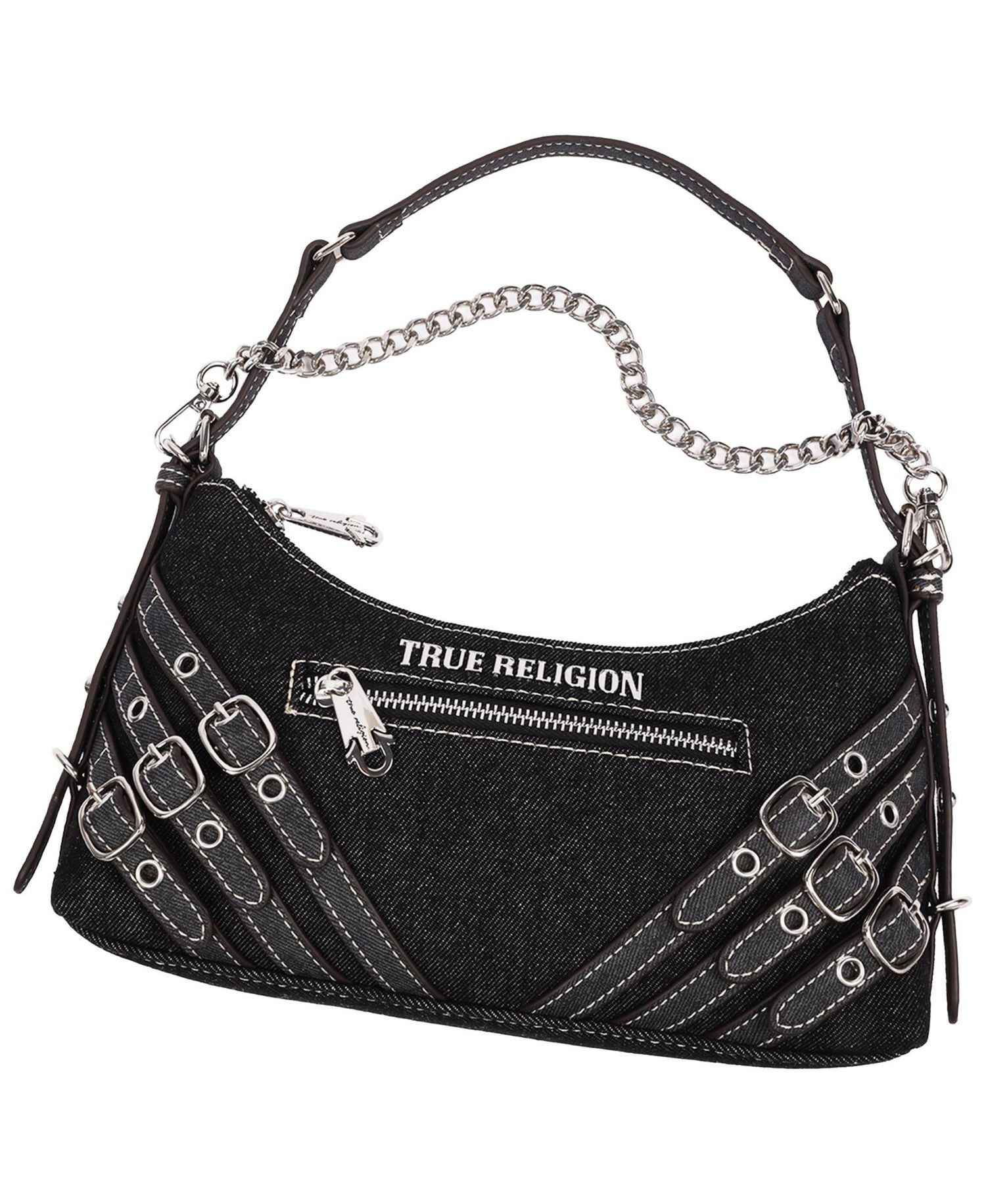 Women's Triple Straps Denim Shoulder Bag