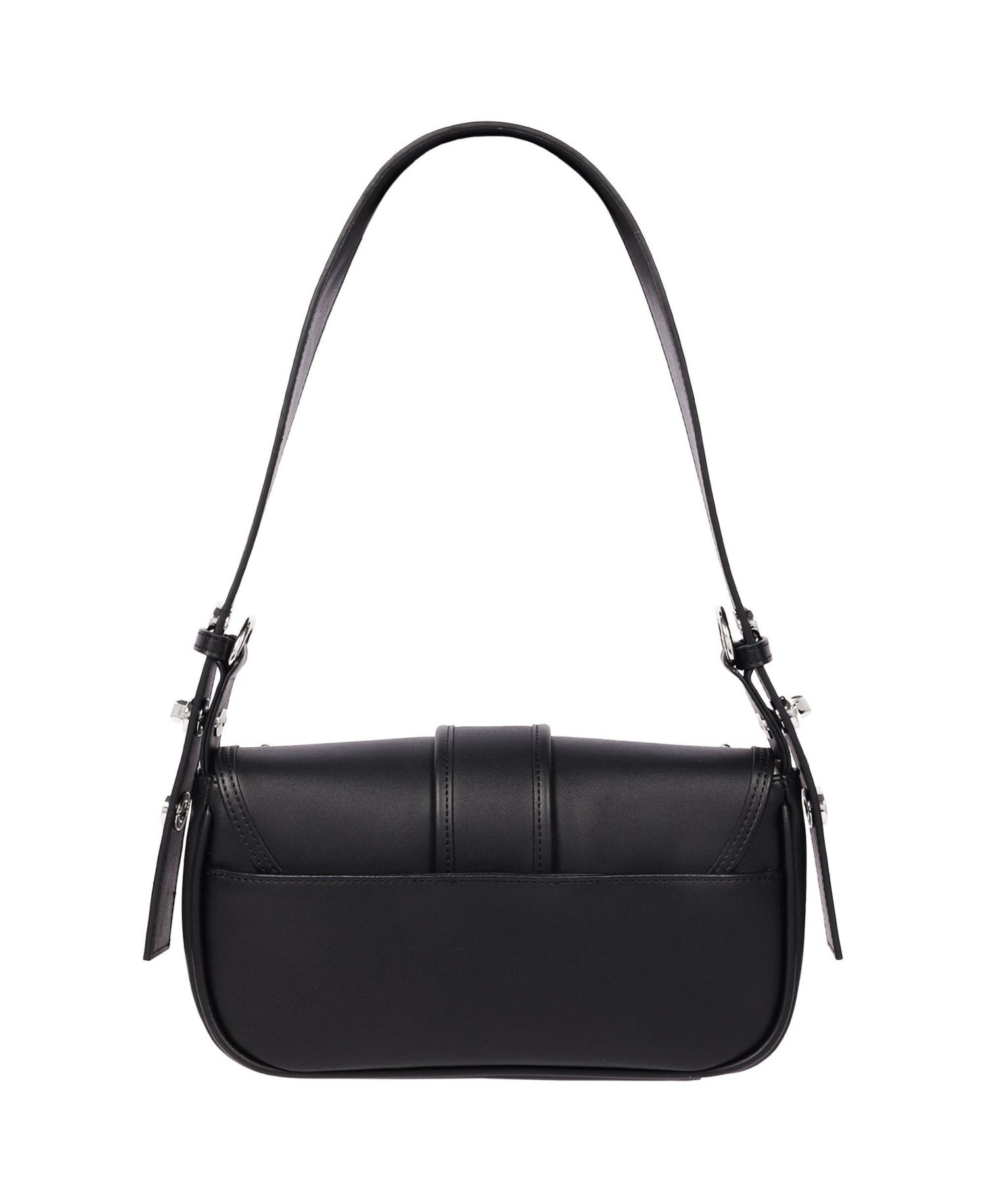 Women's Smooth Moto Studded Shoulder Bag