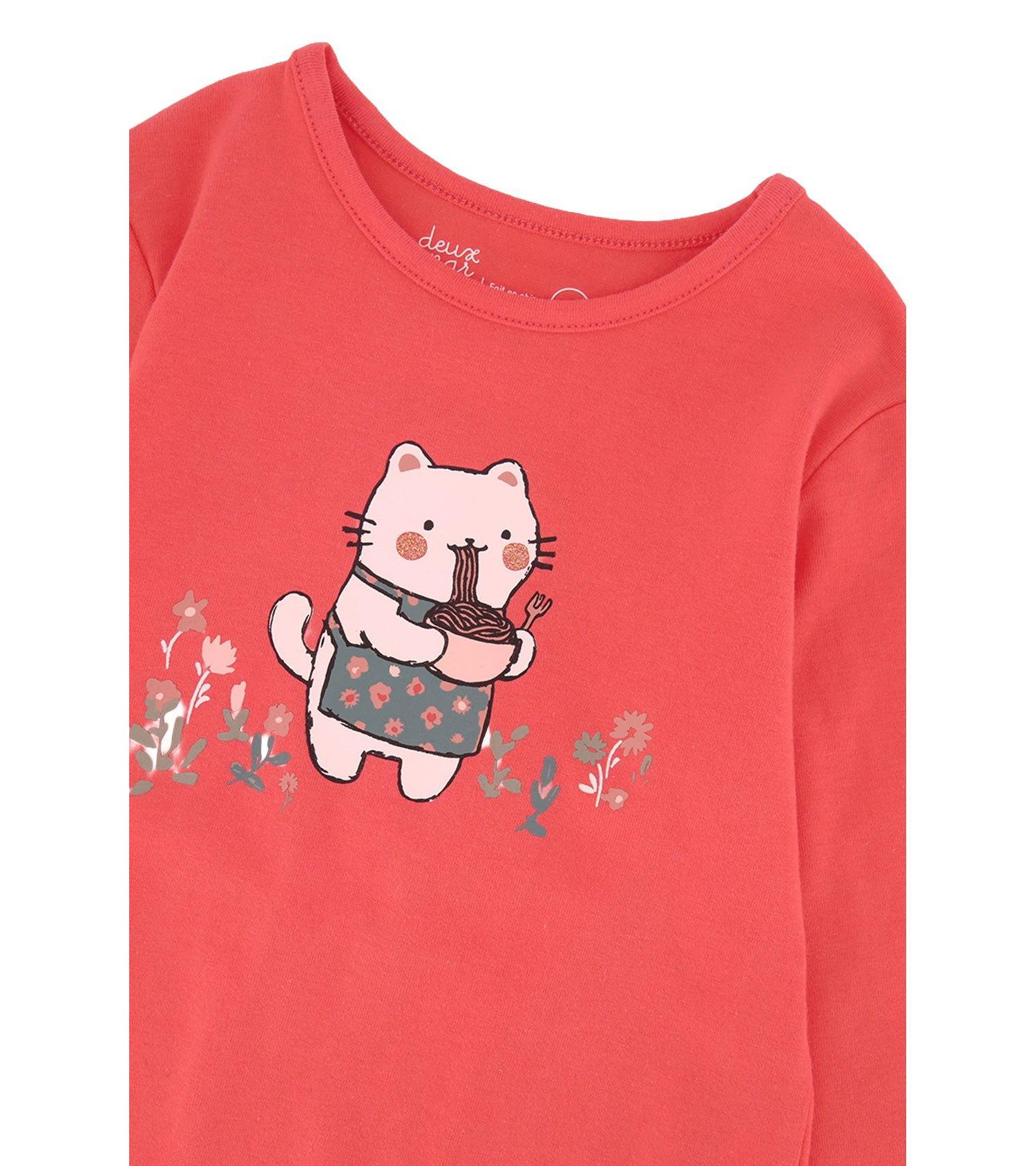 Little and Big Girl 6-8 Cotton Long Sleeve T-Shirt