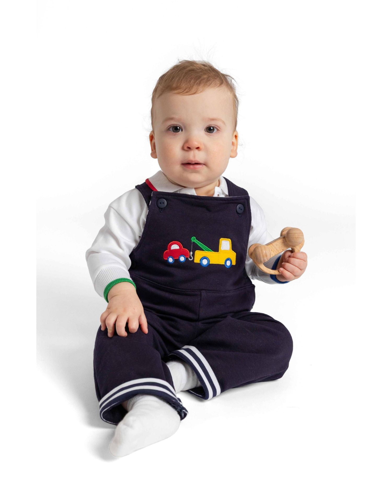 Baby Boy ( 6M to 24M ) French Terry Knit Longall With Tow Truck