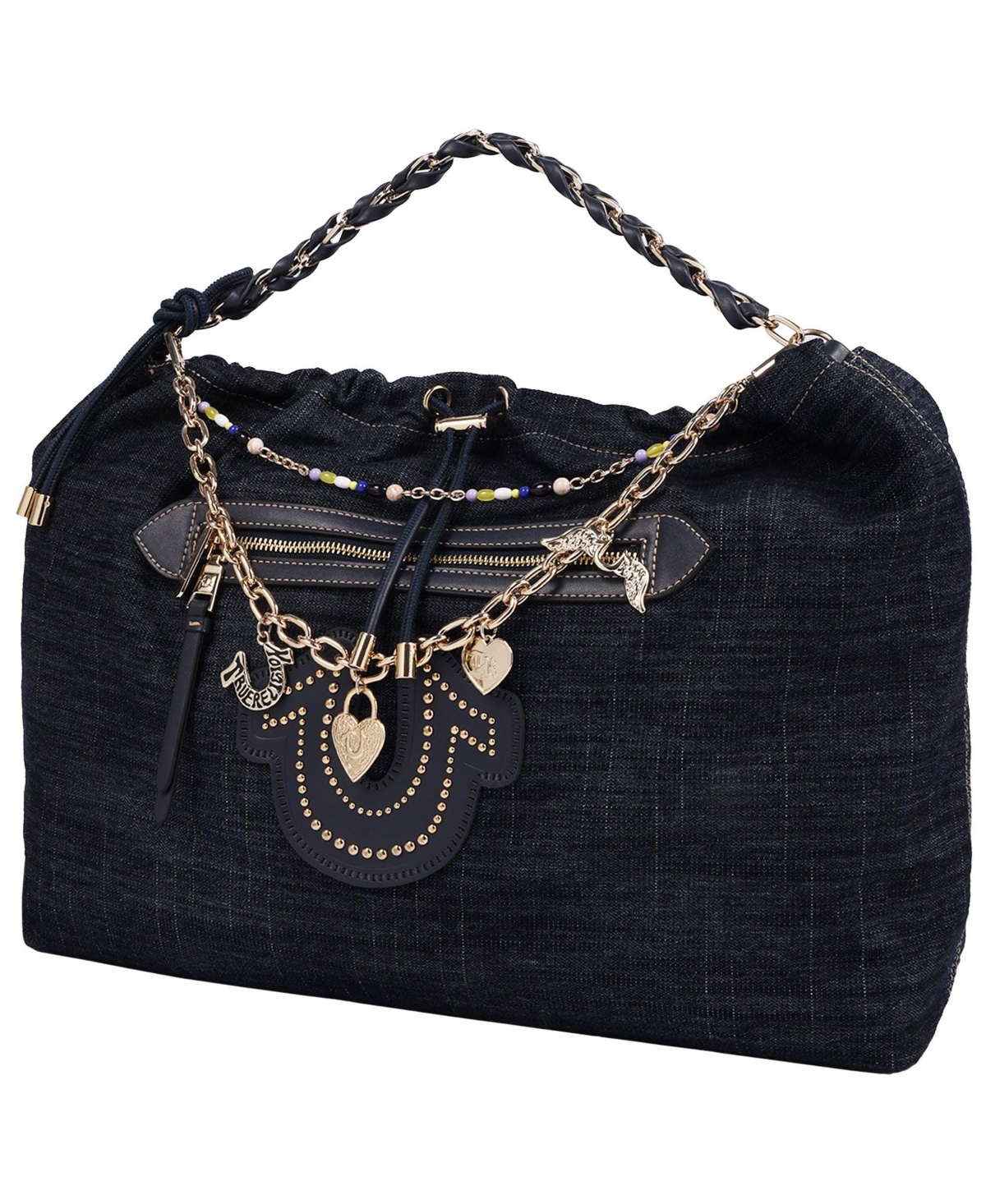 True Religion Women's Vintage Chain Denim Hobo Bag