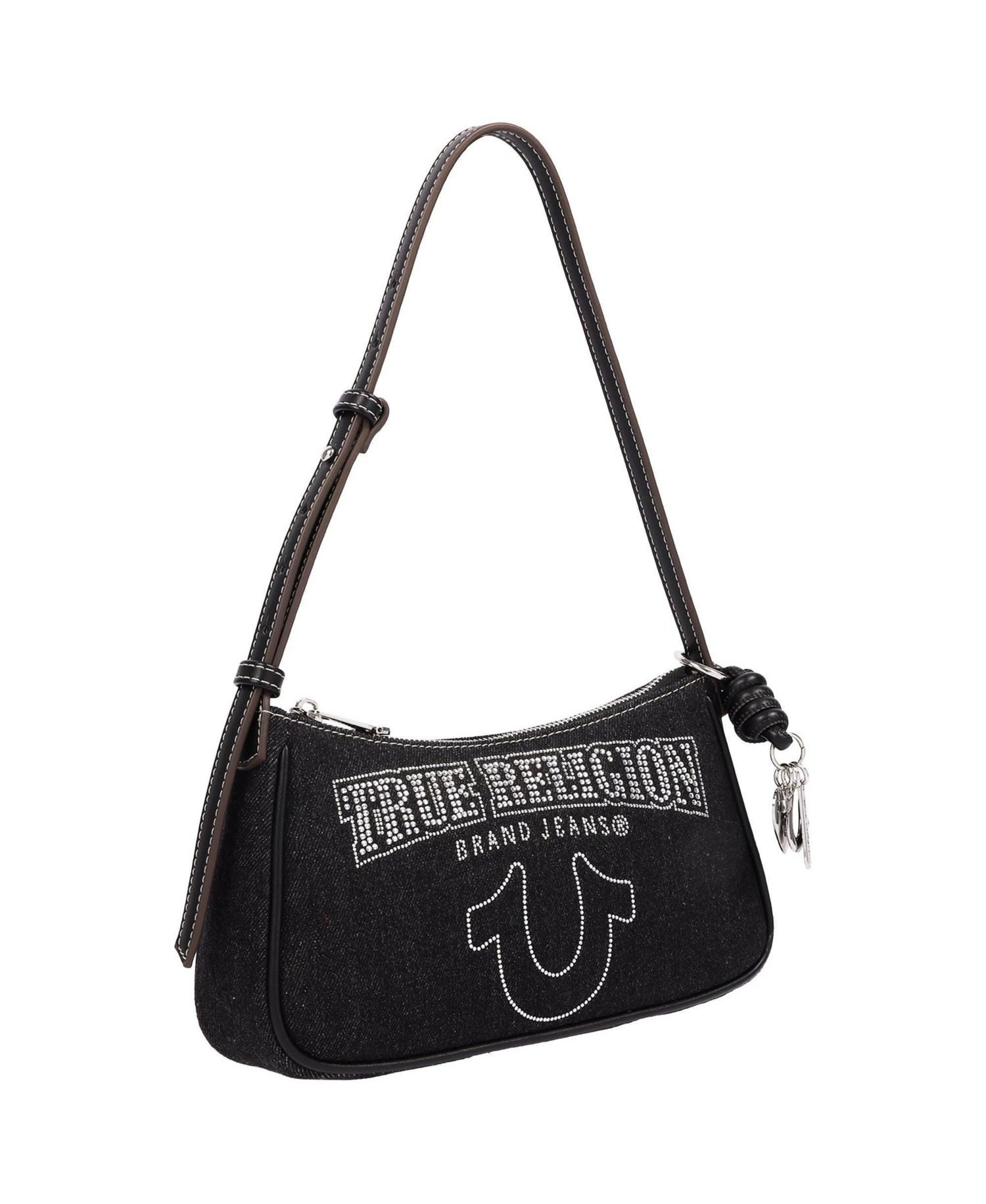 Women's Bling Logo Denim Shoulder Bag