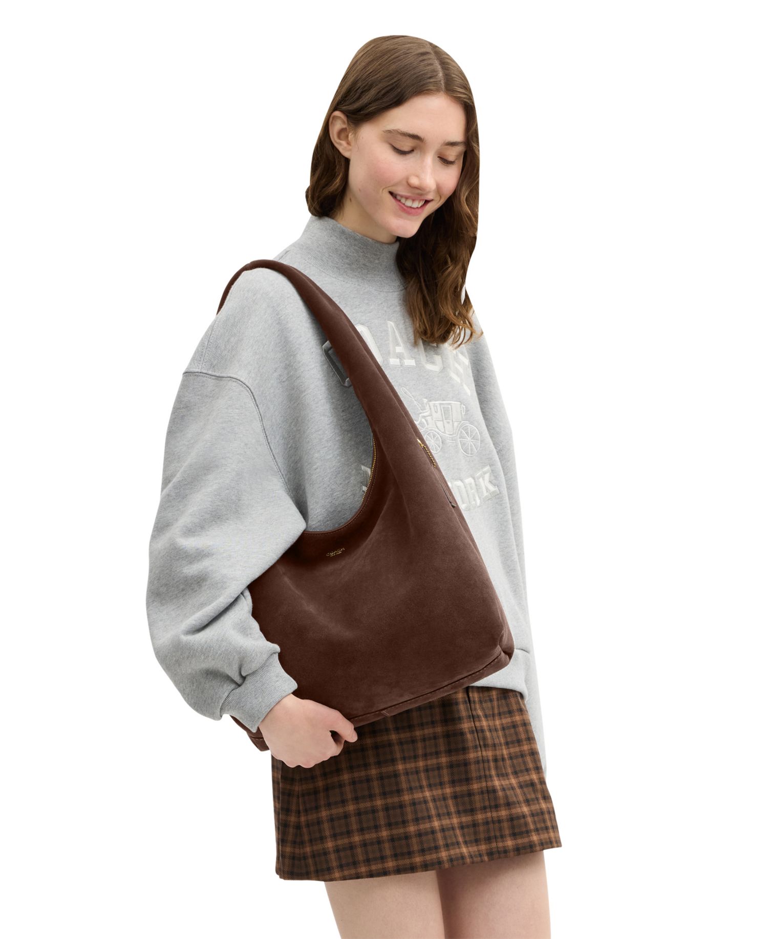 Pillow Brooklyn Large Suede Hobo Bag
