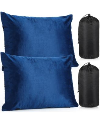 2 Pack Shredded Memory Foam Camping Travel Pillow Set With Waterproof Storage Bag Portable Outdoor Gear