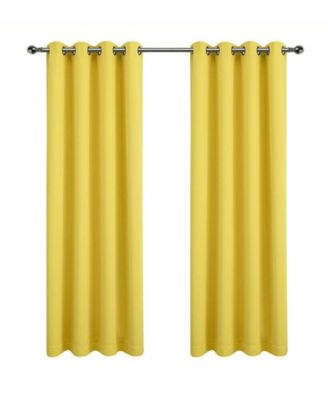 2 Pieces  Blackout Grommet Thermal Window Curtain Panels