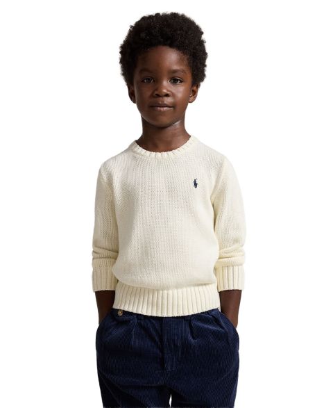 Свитер Polo Ralph Lauren Crewneck Sweater для мальчиков, цвет: Кремовый