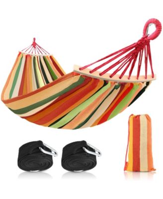 Portable Double Single Hammock With Tree Straps Carrying Bag 660lbs Capacity For Camping Outdoor