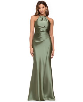 Women's Satin Halter Gown