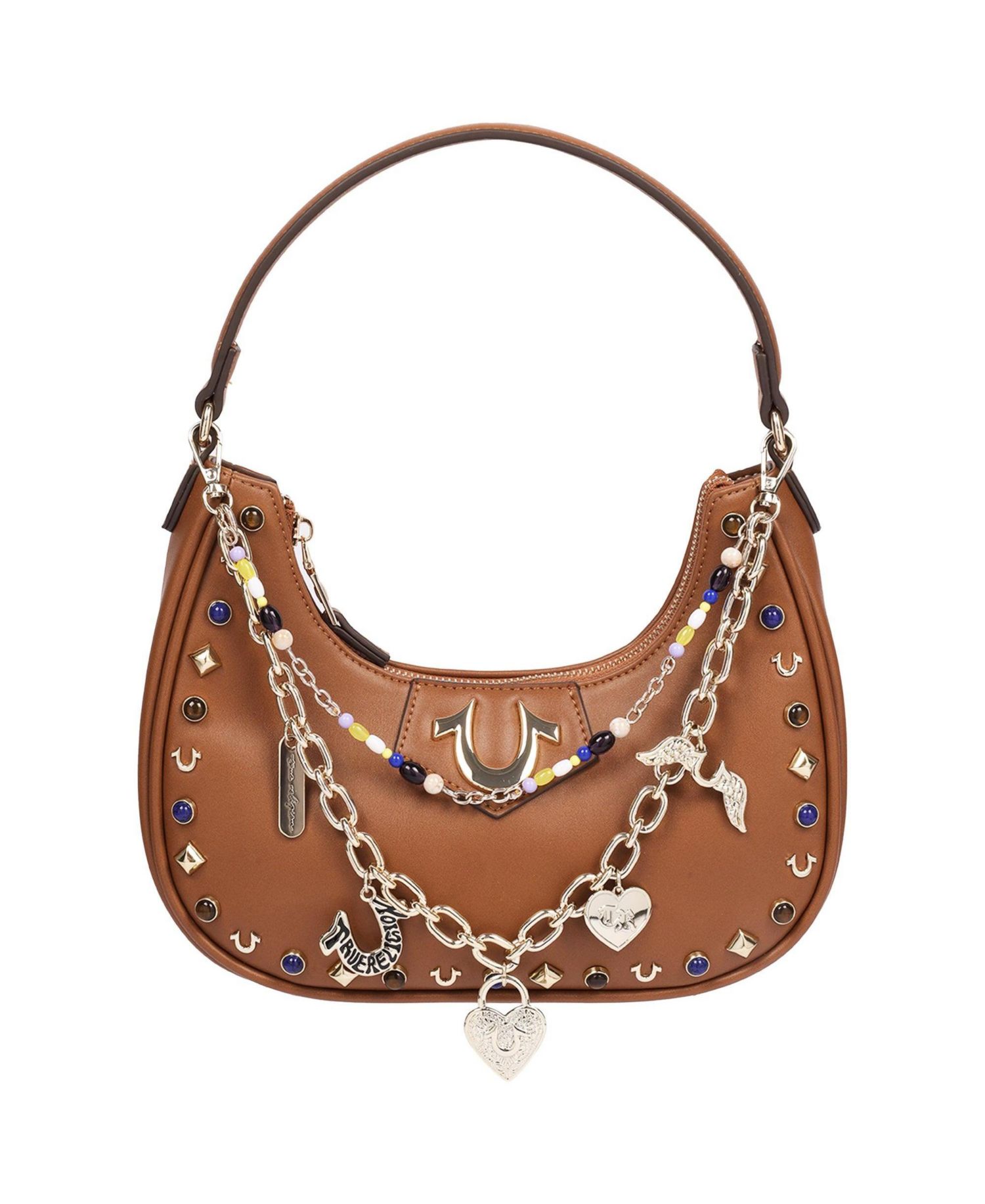 Women's Chain and Studs PU Hobo Bag