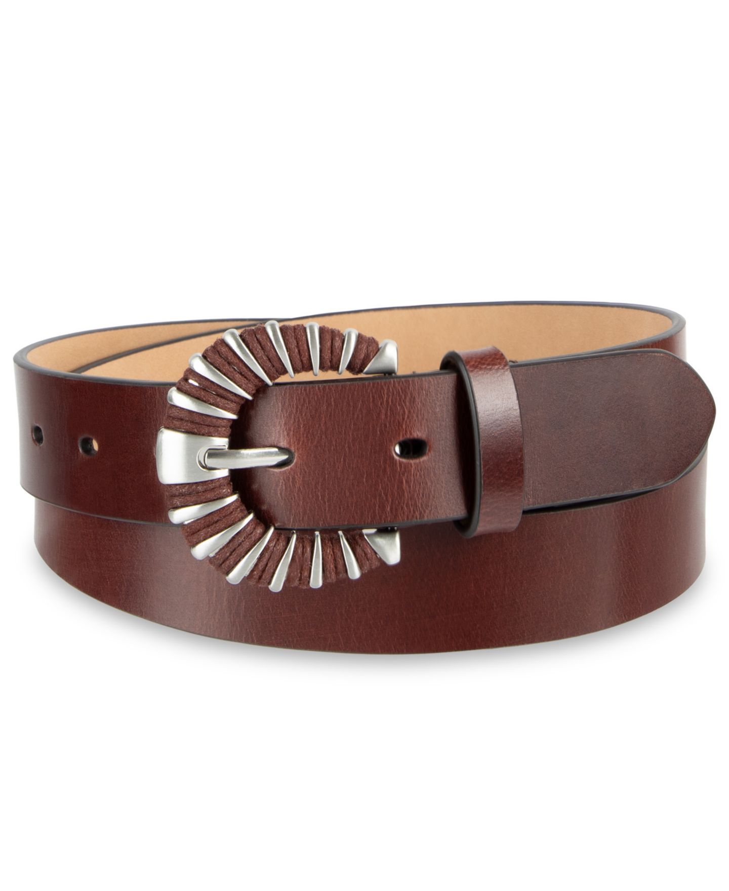 Женский ремень Sam Edelman Casual Wrapped Cord Buckle, цвет: Коричневый — фото 1