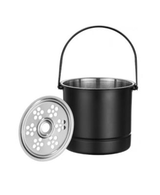 Stainless Steel Ice Bucket With Filter Plate Carrying Handle Portable For Parties Bars Restaurants