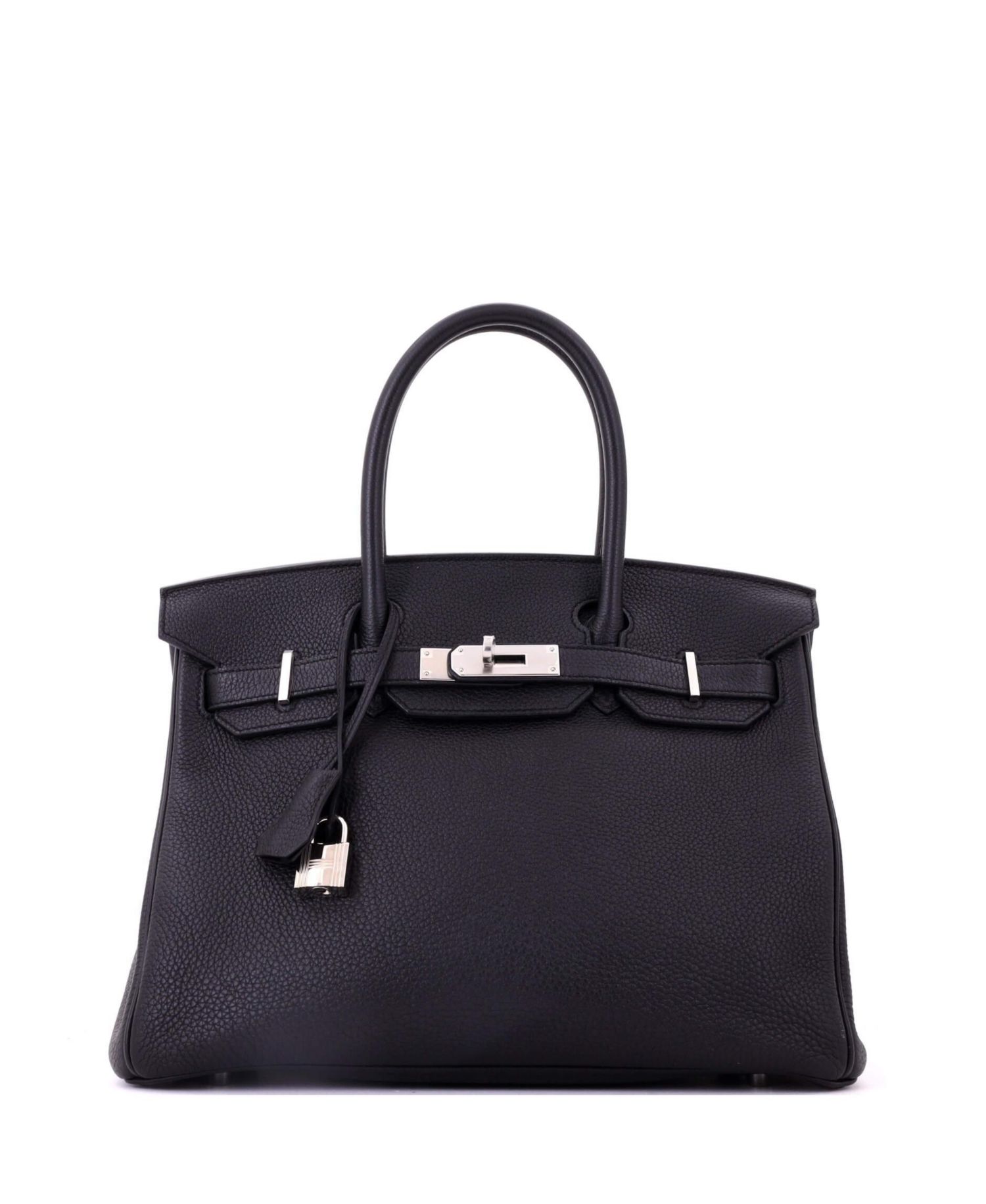 Pre-Owned HERMES Birkin 30 Handbag Black Togo with Palladium Hardware