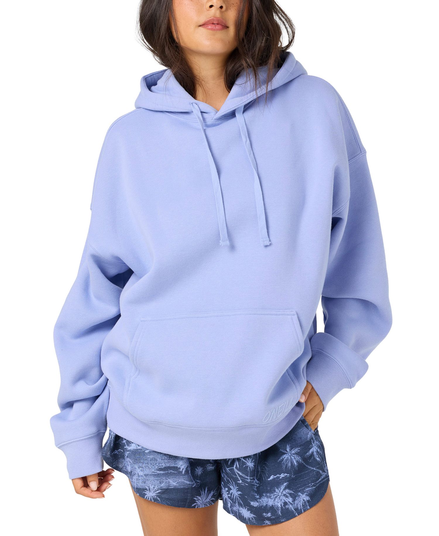 Women's Born In The Sea Oversized Embroidered Pullover Hoodie