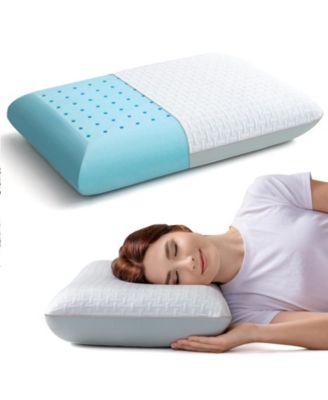 Memory Foam Camping Travel Nap Pillow Washable Breathable Cover Support Neck Shoulder Back